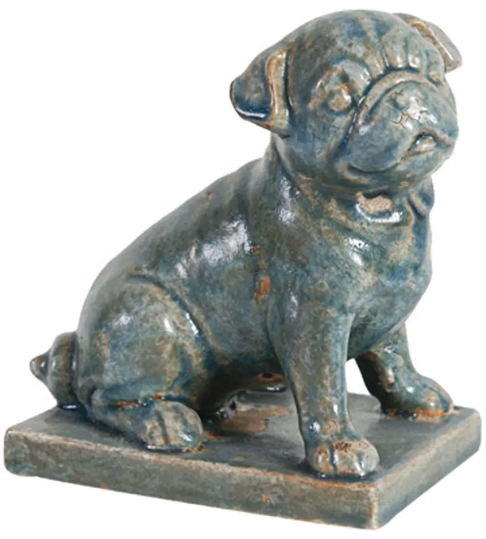 Sitting Pug Dog Sculpture-1