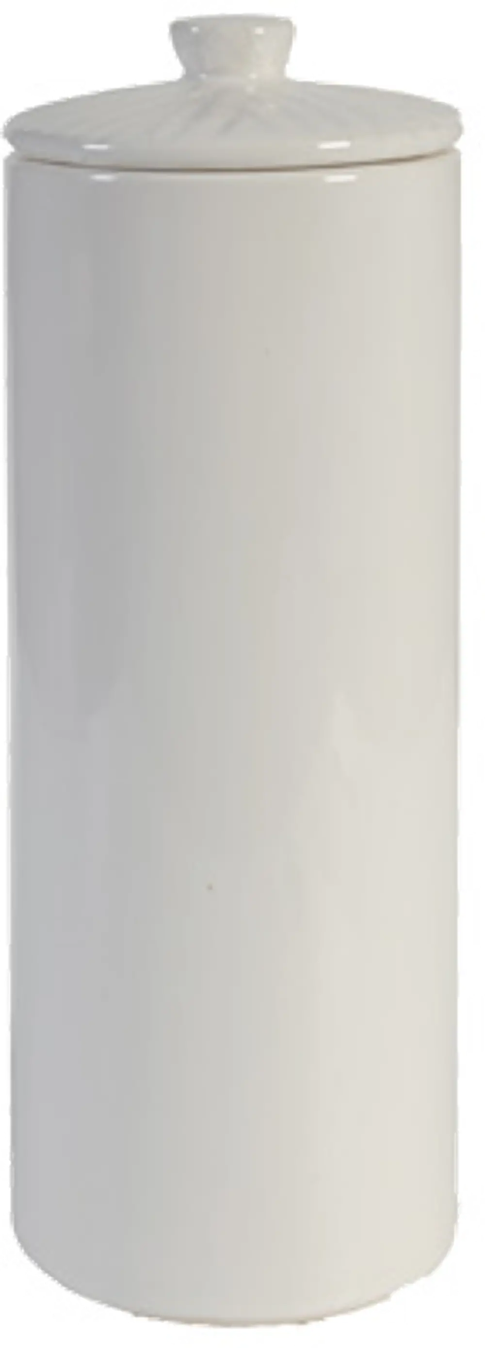 16 Inch White Lidded Jar-1