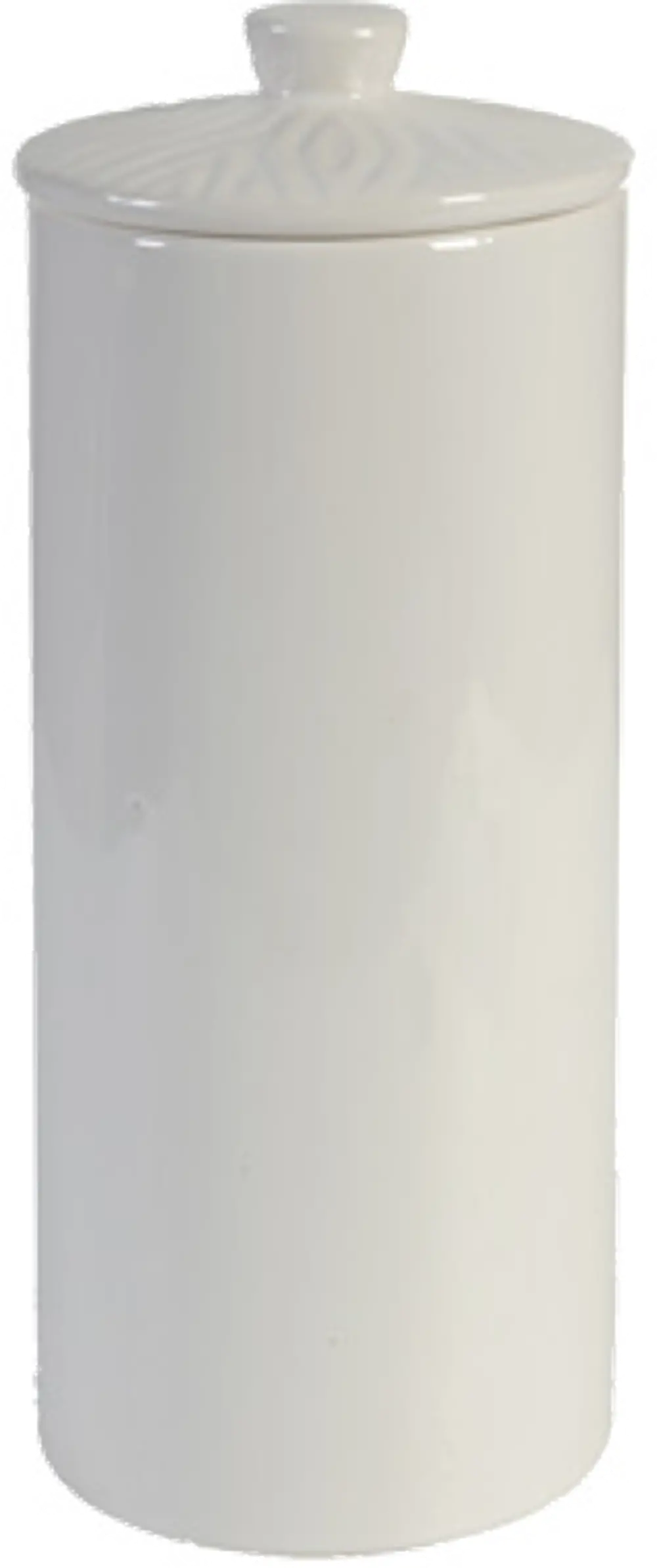 14 Inch White Lidded Jar-1