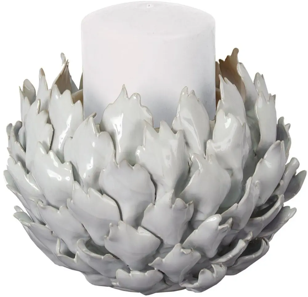 Ceramic 6 Inch Blossom Candle Holder-1
