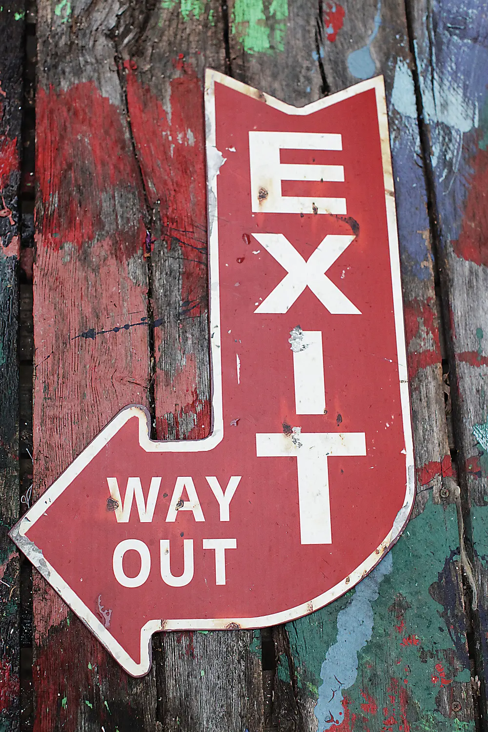 DA1651/EXIT/WALL/ART Multi Color Exit..Way Out Metal Sign-1