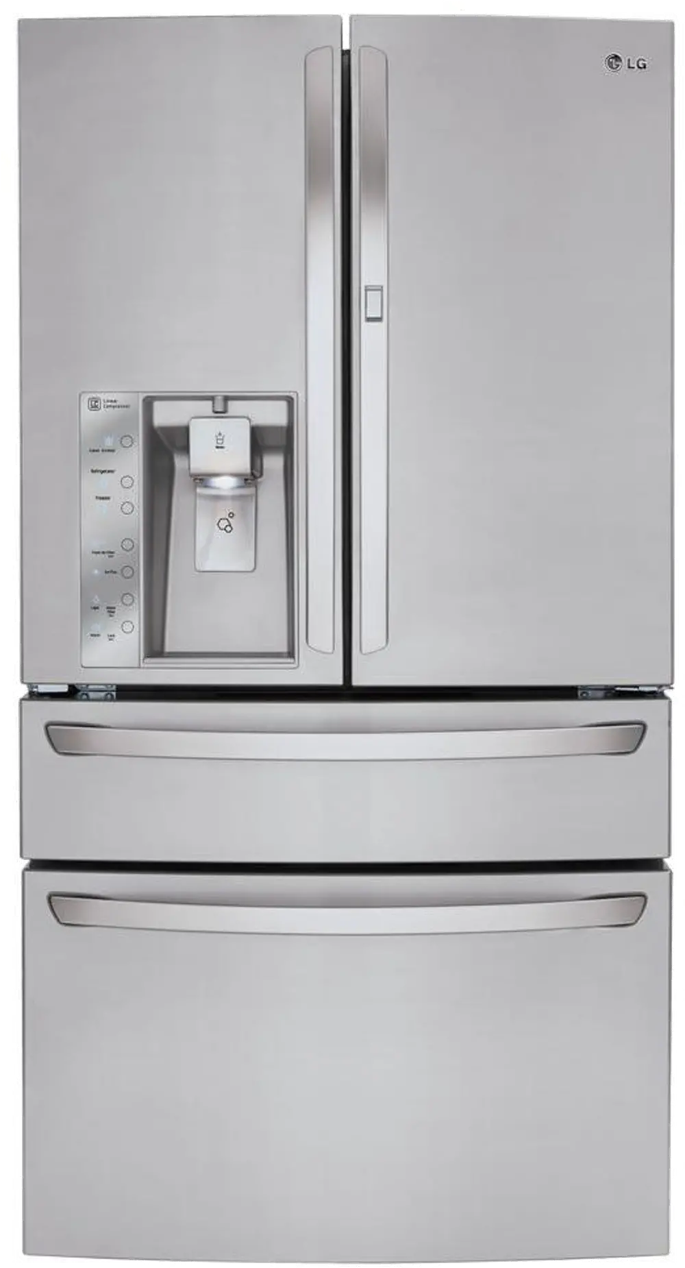 LMXS30776S LG 29.7 cu ft 4 Door French Door-in-Door Refrigerator - 36 W Stainless Steel-1