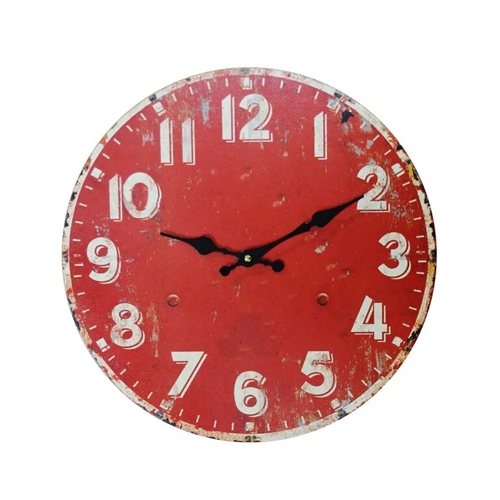 13 Inch Red Wall Clock-1
