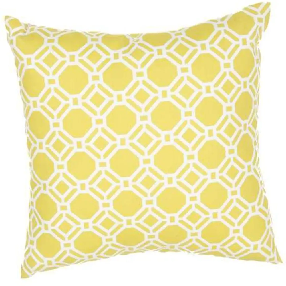 Veranda Yellow 20 Inch Indoor-Outdoor Throw Pillow-1