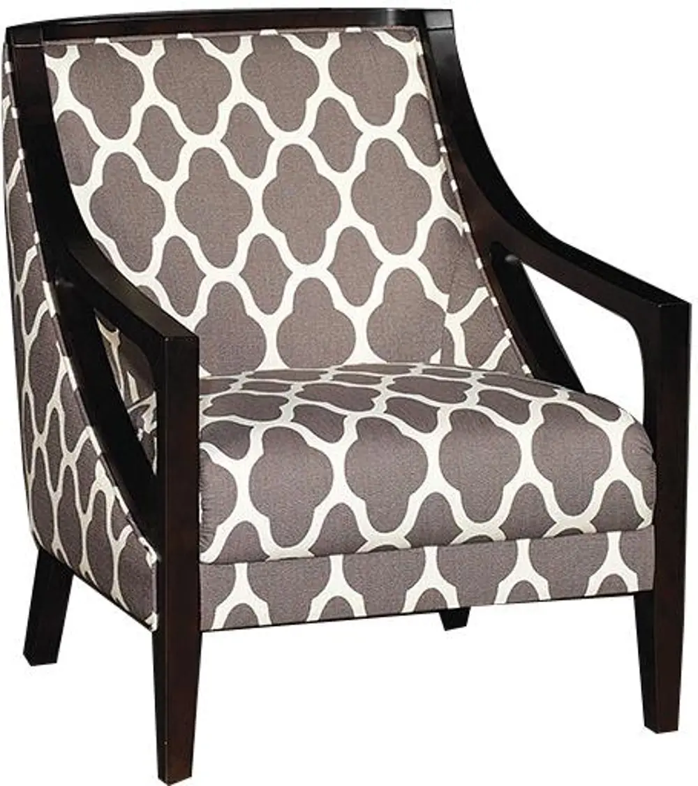Contemporary Gray Pattern Accent Chair - Nigel-1