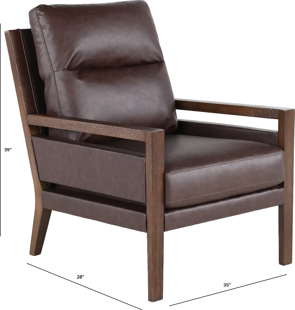 Zoe Walnut Brown Fabric Accent Chair-3