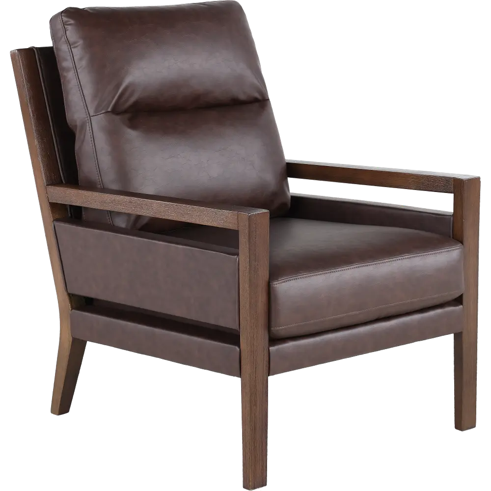 Zoe Walnut Brown Fabric Accent Chair-1