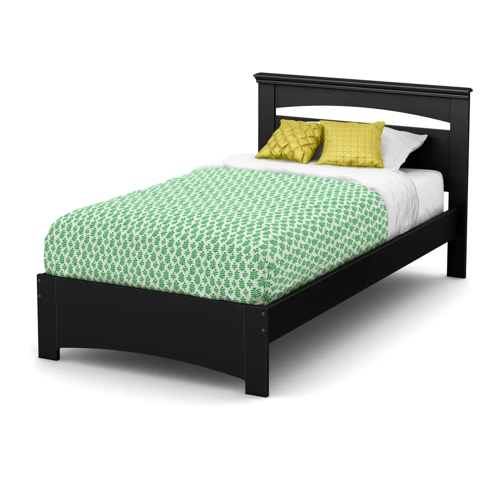 3870189 Contemporary Black Twin Bed - Libra-1