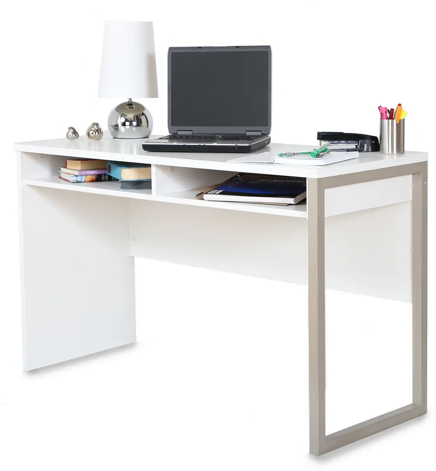 Interface Pure White Small Desk - South Shore