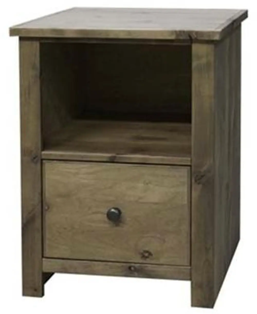 Joshua Creek Knotty Alder 1 Drawer Wood File Cabinet-1