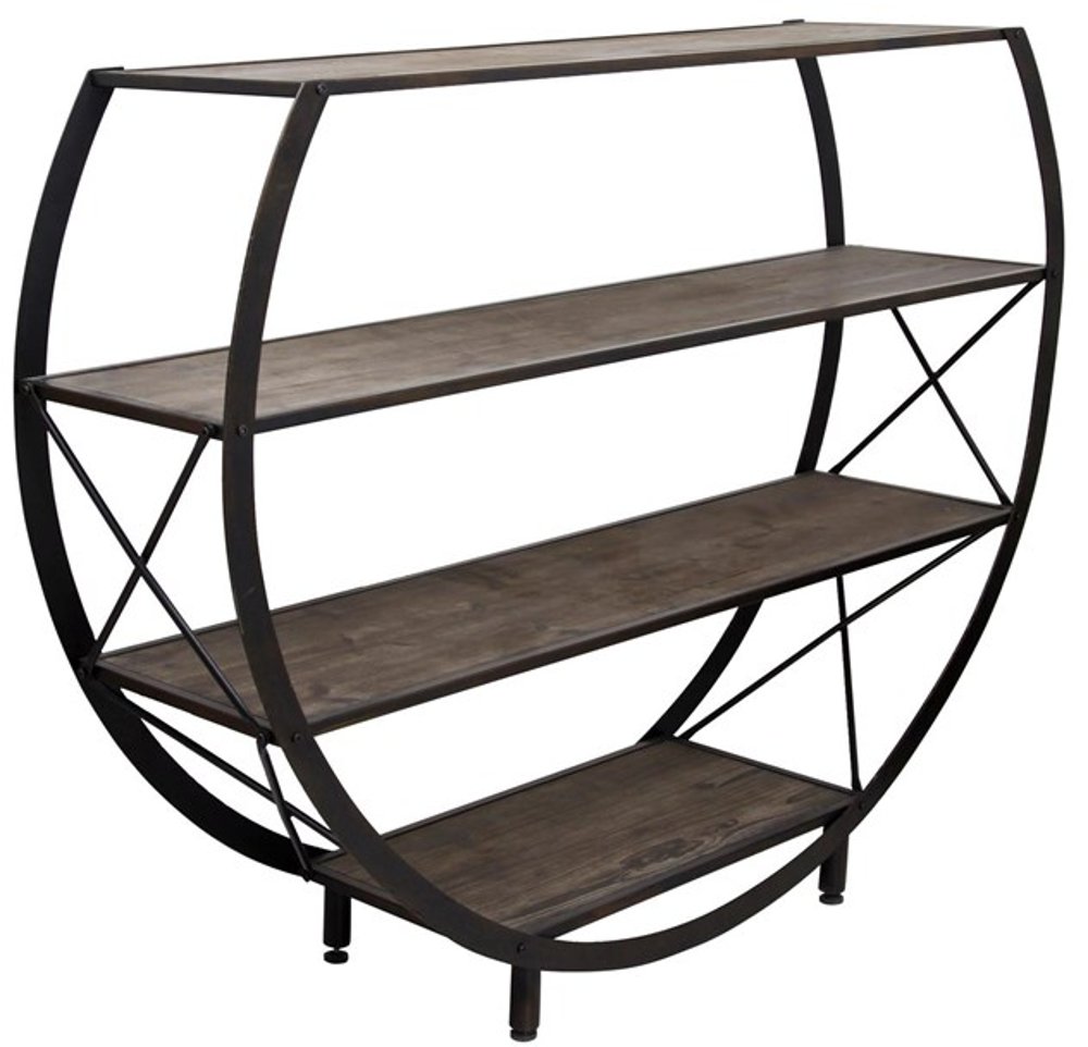 Design Circle Bookshelf shop bookcases and book shelves rc willey furniture store reclaimed wood metal 4 shelf circle bookcase