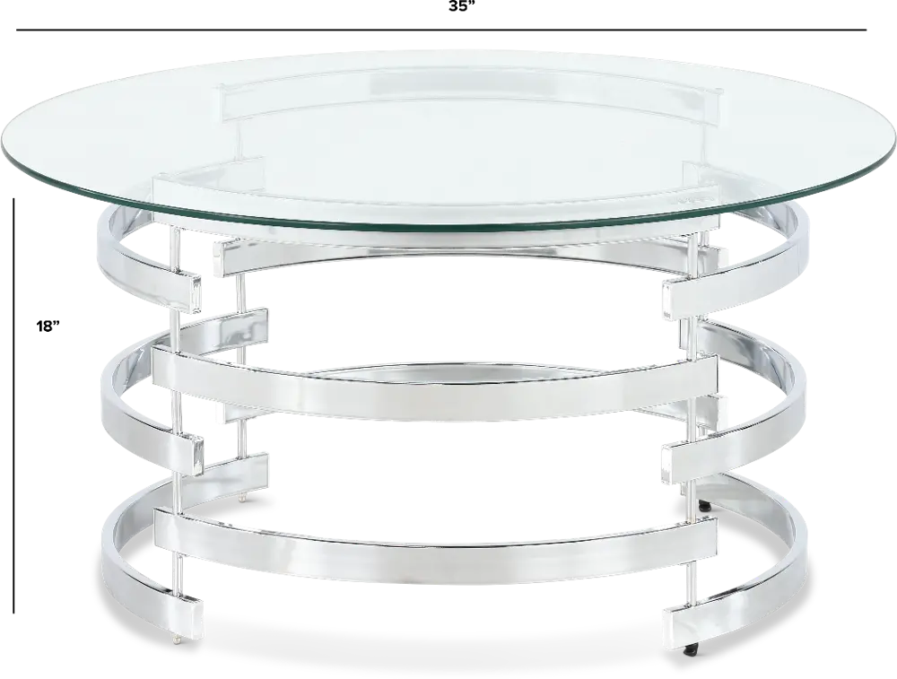 Tayside Round Glass Coffee Table-3