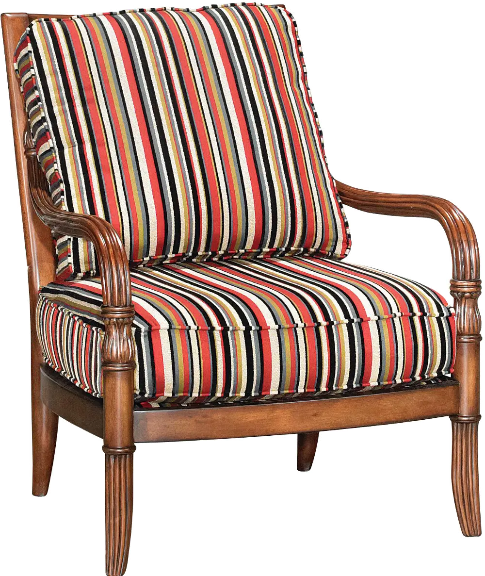 Gable Striped Accent Chair-1