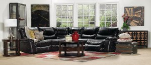 Recliner Sectionals Leather Reclining Rc Willey Black 5 Piece Reclining Sectional Sofa Wayne