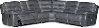 reclining sectional charcoal match piece leather power gray grey rcwilley