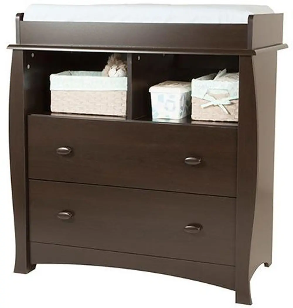 3619330 Espresso Changing Table with Removable Changing Station - Beehive -1