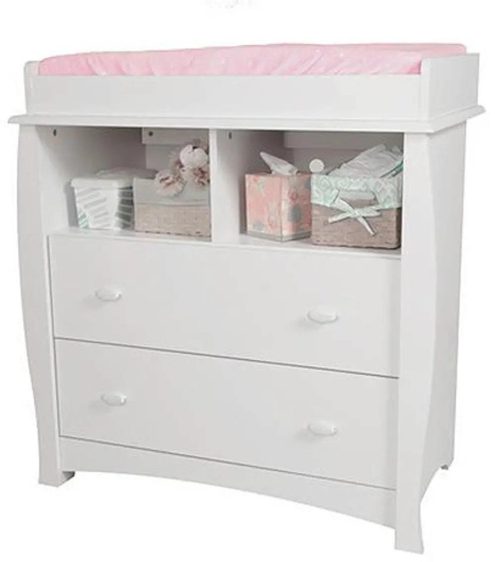 3640330 White Changing Table with Removable Changing Station - Beehive-1