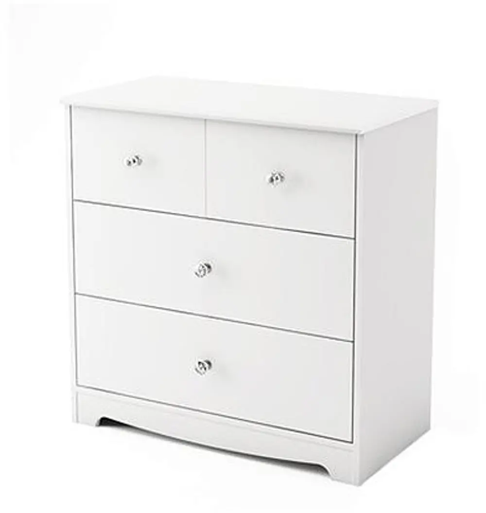 3180033 Pure White 3-Drawer Chest - Little Jewel -1