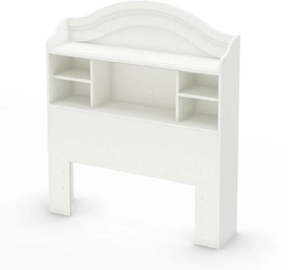 3580098 Savannah White Twin Bookcase/ Headboard (39 Inch)-1