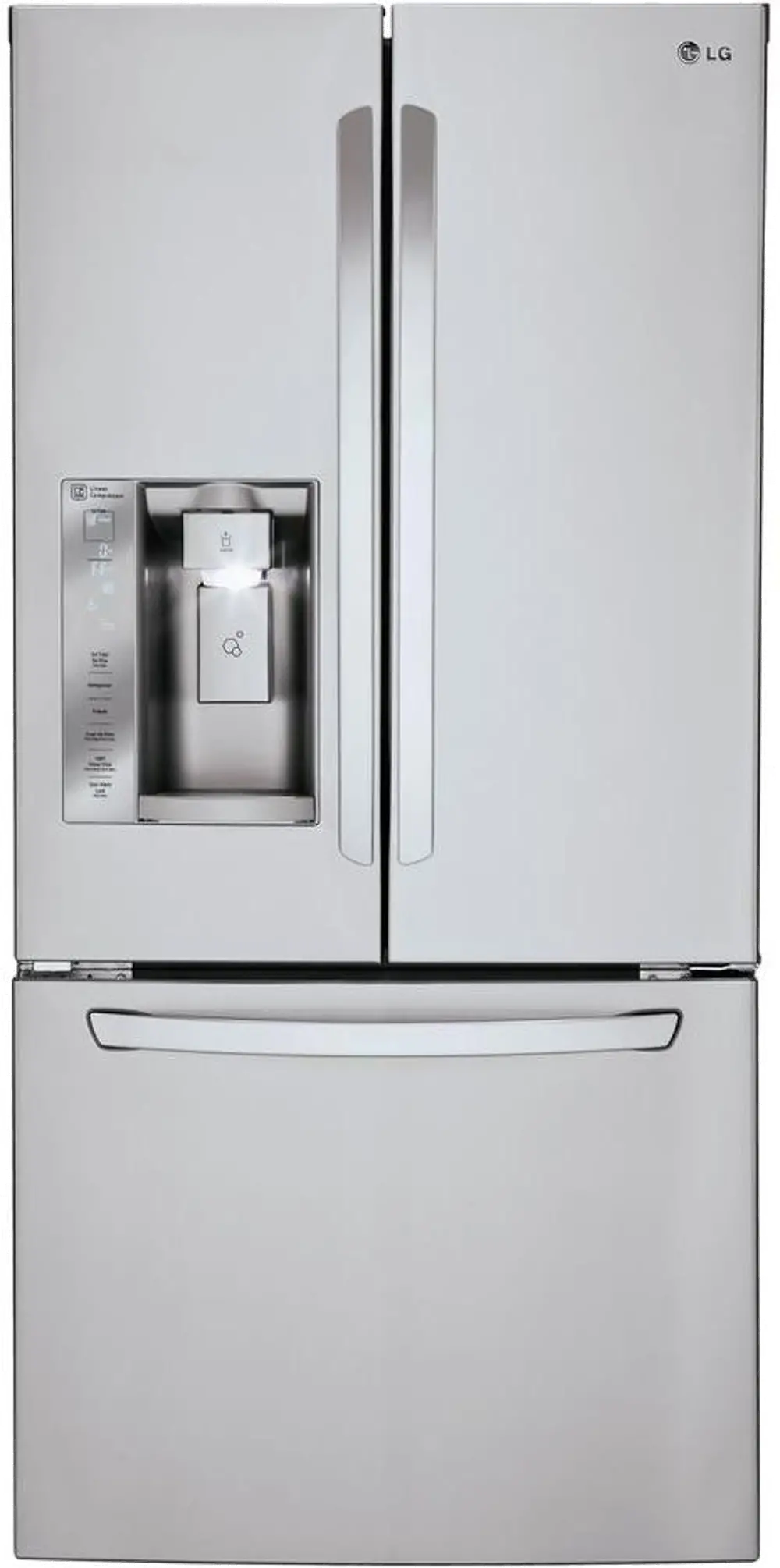 LFXS24623S LG 24.2 cu. ft. French Door Refrigerator - 33 Inch Stainless Steel-1
