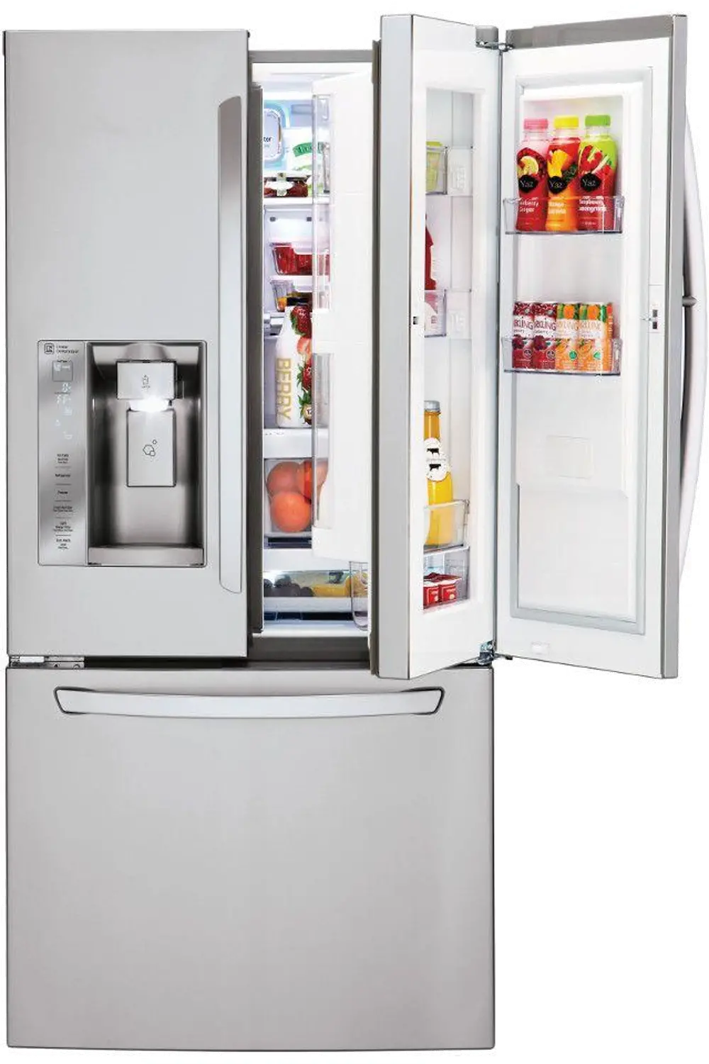 LFXS24663S LG Door-in-Door French Door Refrigerator with Smart Cooling System - 33 Inch Stainless Steel-1