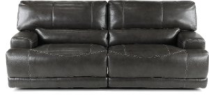 Get A Reclining Sofa For Your Living Room Or Den From Us Rc Charcoal Leather Match Reclining Sofa Stampede