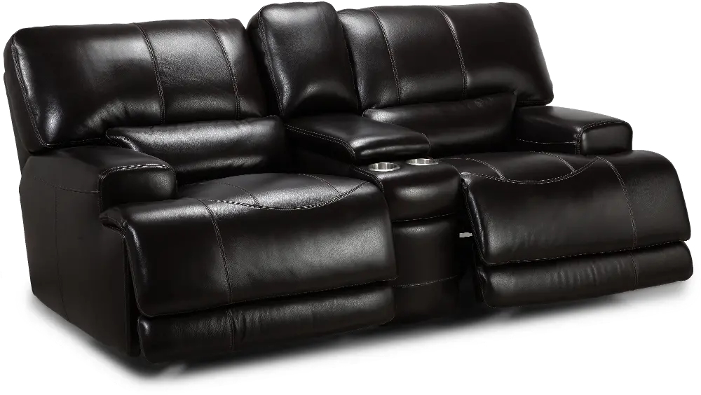Stampede Blackberry Leather-Match Power Reclining Loveseat-1