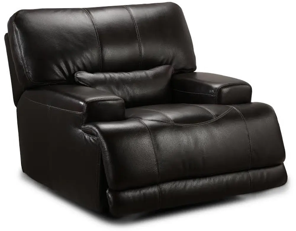 Stampede Blackberry Leather-Match Power Recliner-1