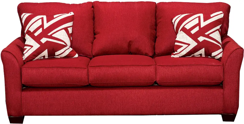 Ruby Red Casual Contemporary Sofa - Tara-1