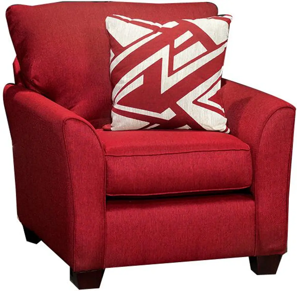 Ruby Red Casual Contemporary Chair - Tara-1