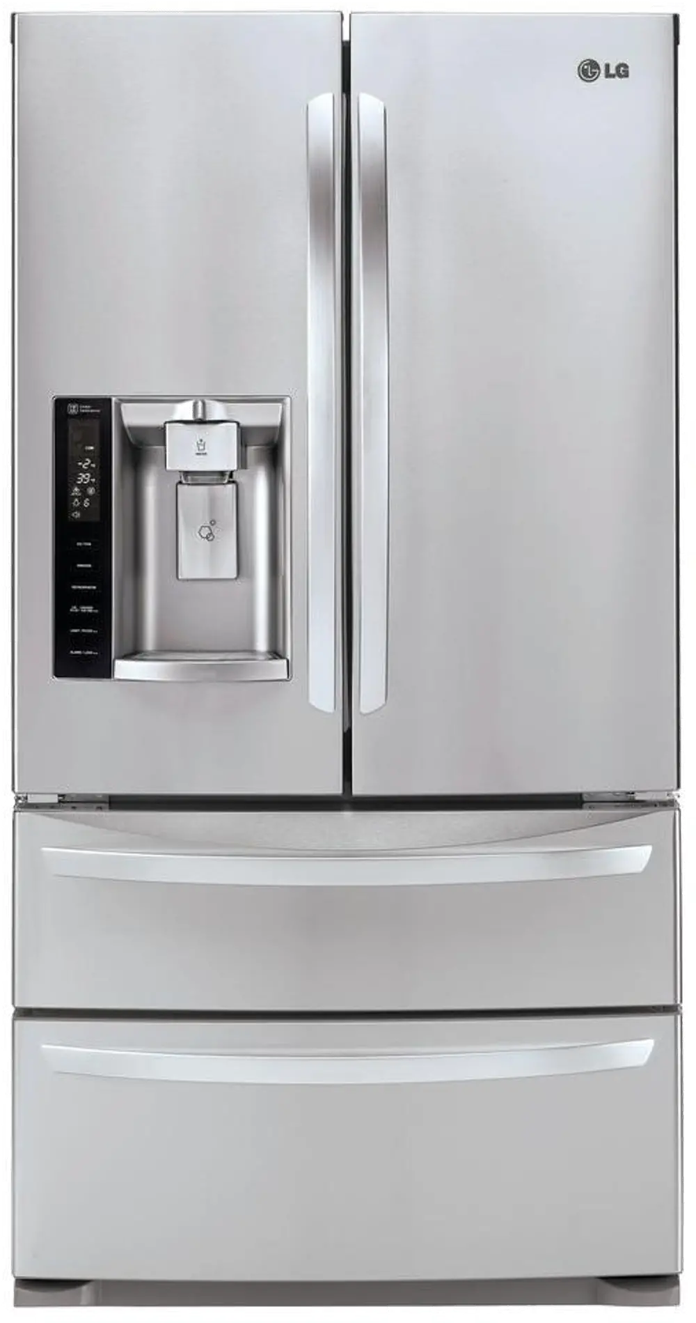 LMXS27626S LG French Door Refrigerator - 36 Inch Stainless Steel-1