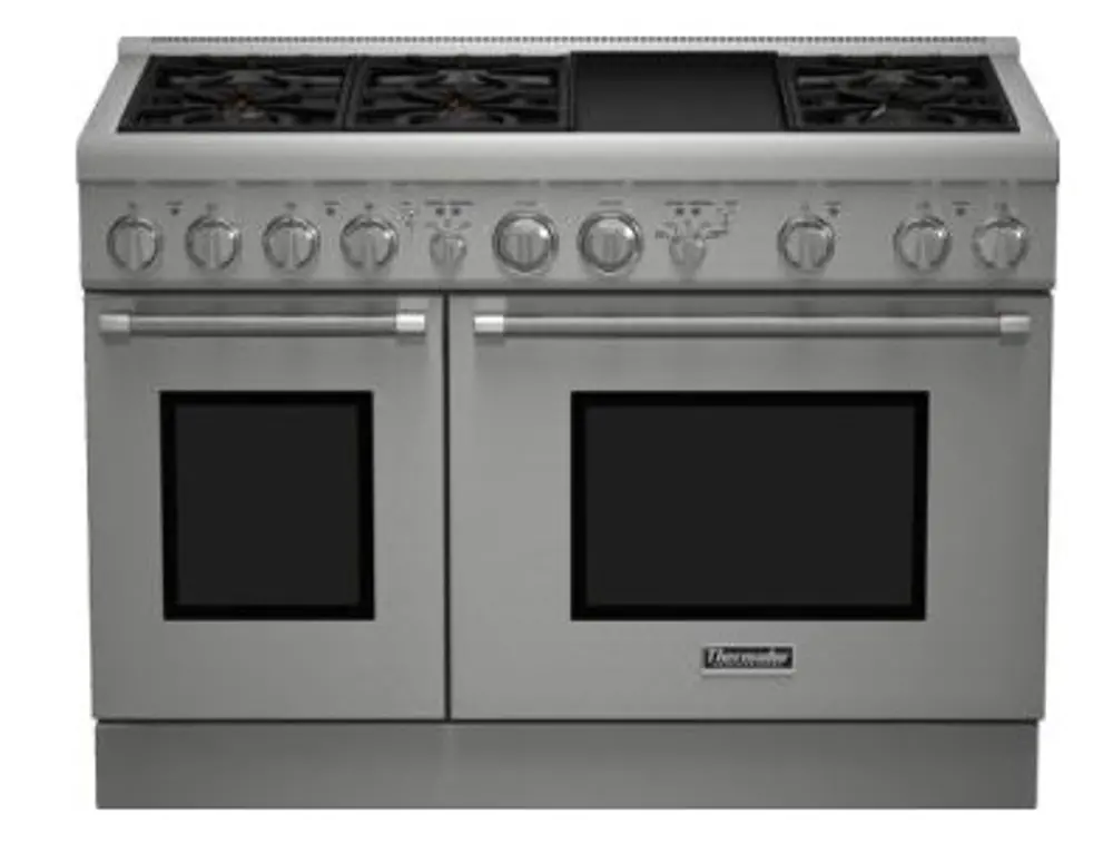 PRG486GDH Thermador 48 Inch Stainless Steel Double Gas Range-1