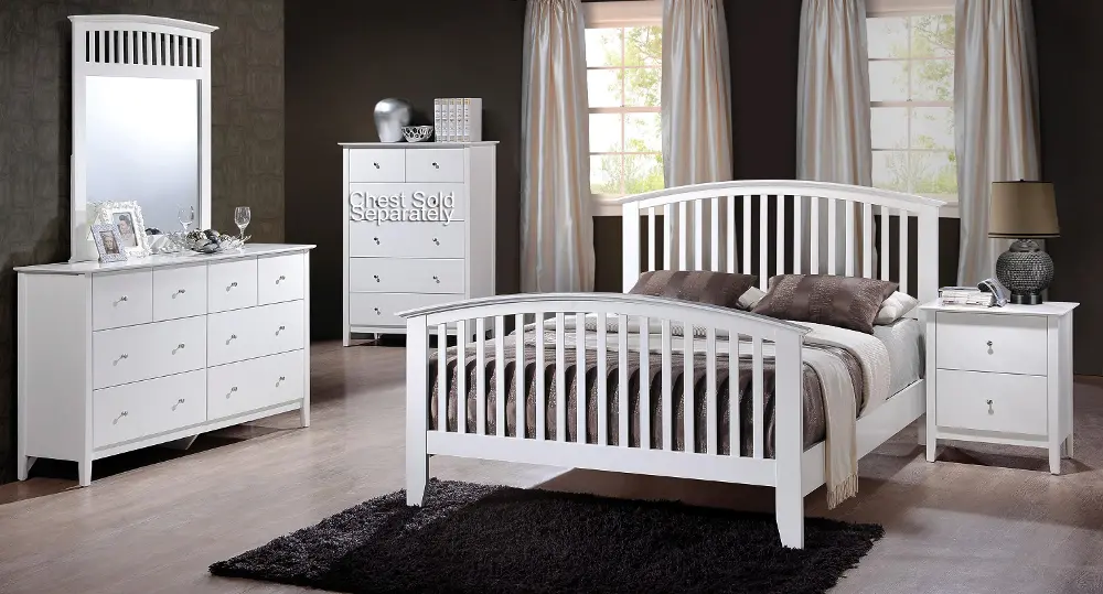 Lawson White 4 Piece Cal-King Bedroom Set-1