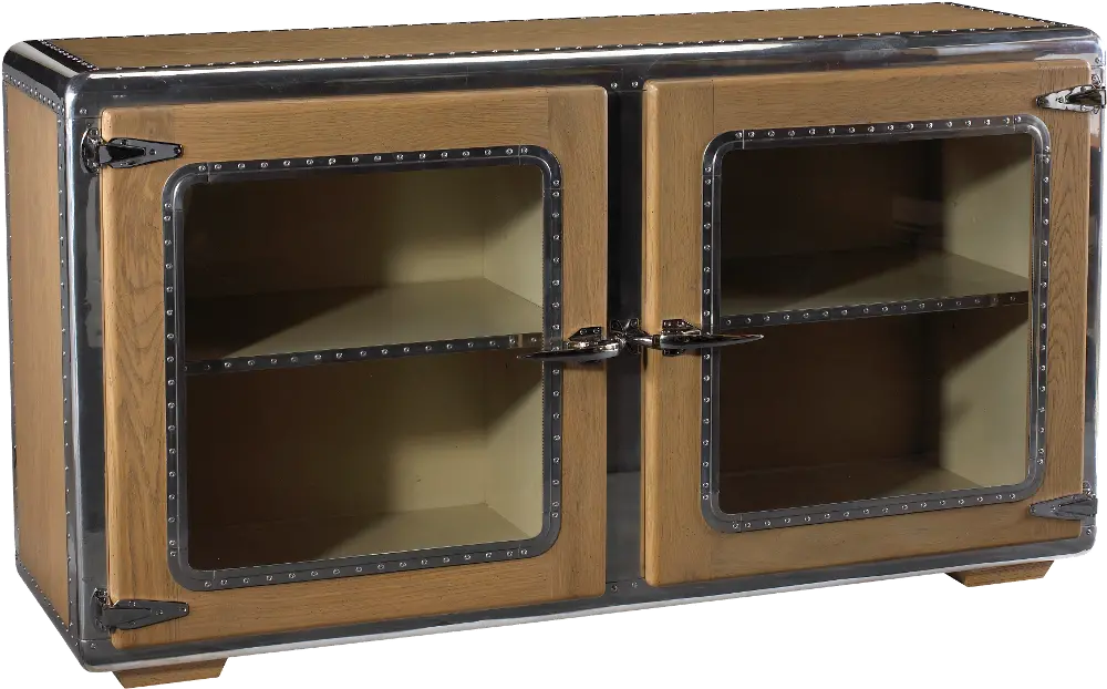 Light Oak 2 Door Console Cabinet - Ferault-1