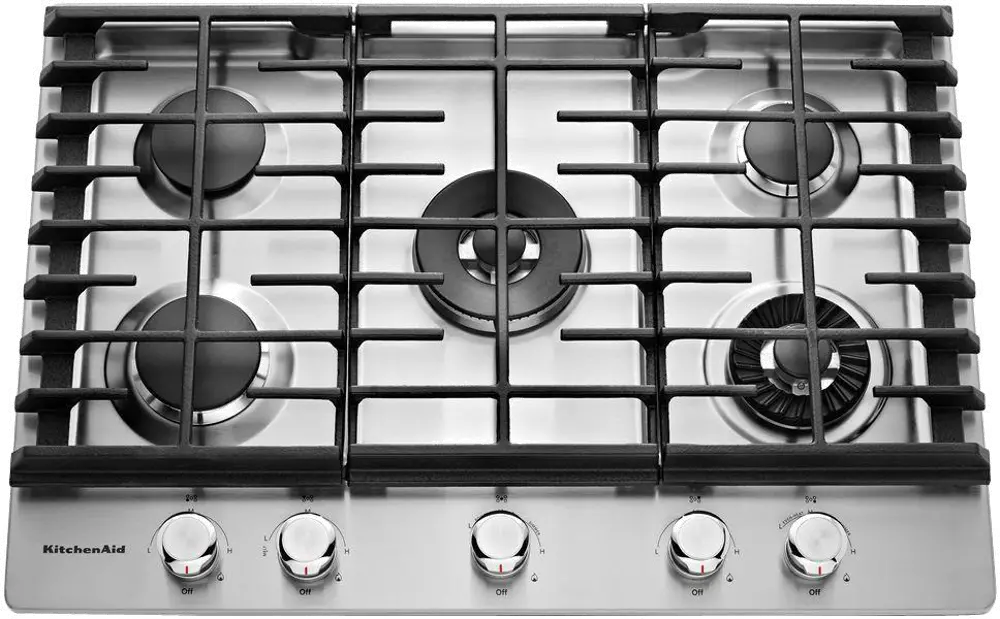 KCGS950ESS KitchenAid 30 Inch Gas Cooktop with Removable Griddle - Stainless Steel-1