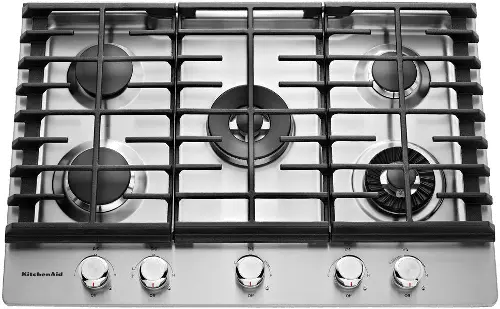 KitchenAid 30-inch Built-in Gas Cooktop with Griddle KCGS950ESS