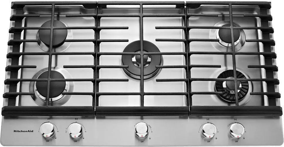 KitchenAid - KCGS956ESS - 36 5-Burner Gas Cooktop with Griddle