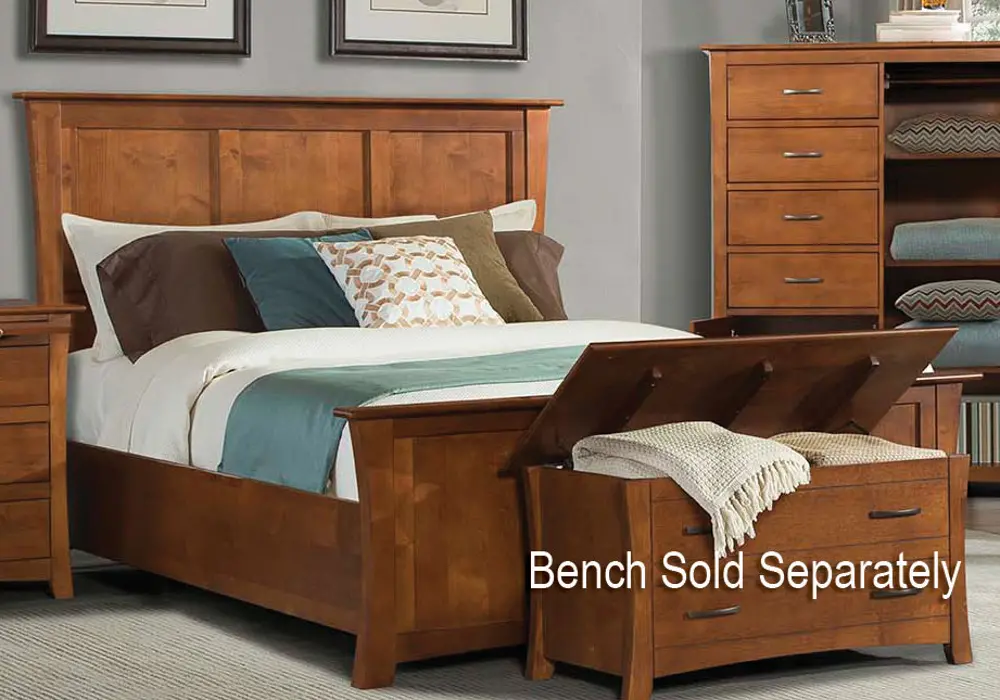 Pecan Casual Classic King Panel Bed - Grant Park-1