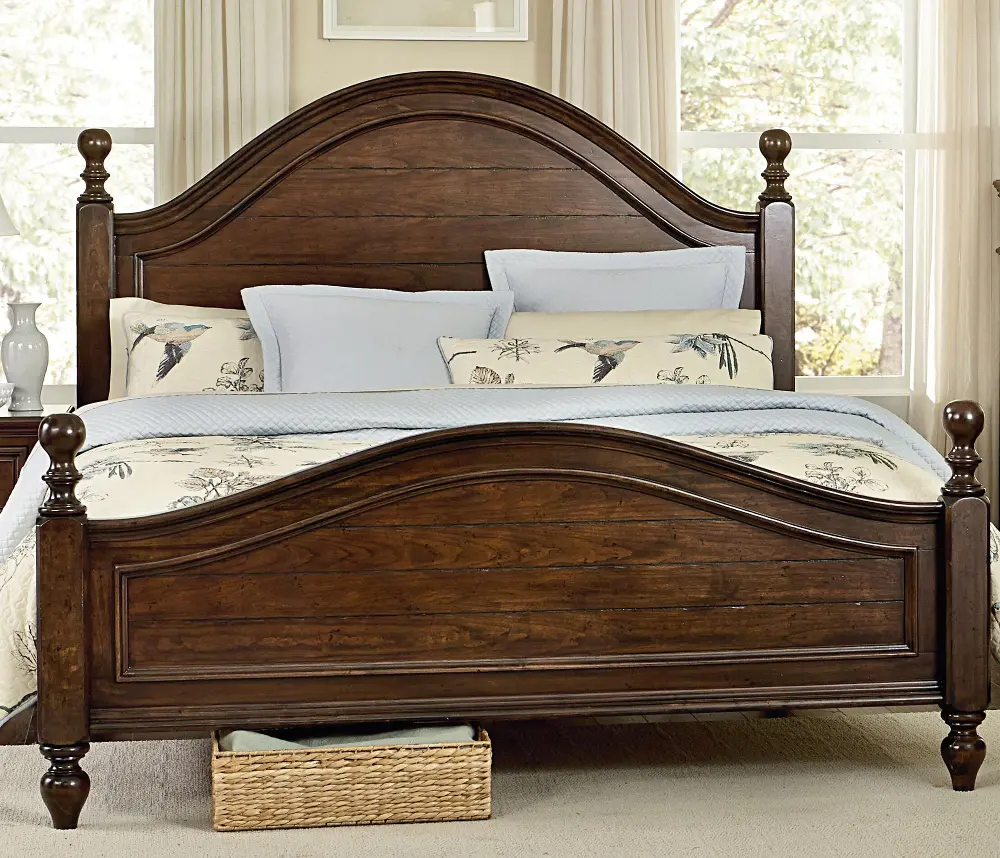 Whiskey Brown Queen Bed - Heritage-1