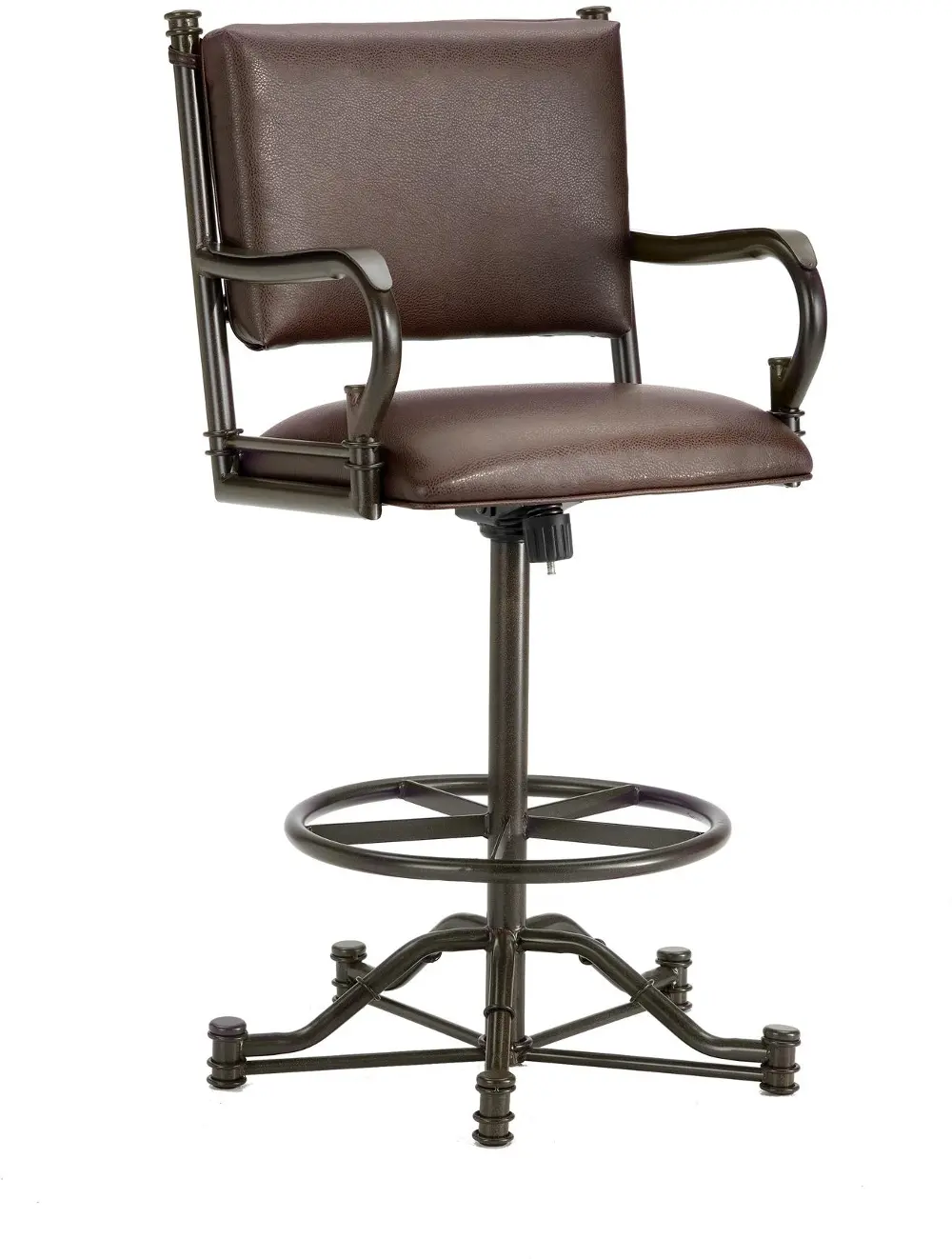 Brown and Rust 30 Inch Swivel Bar Stool - Baltimore-1
