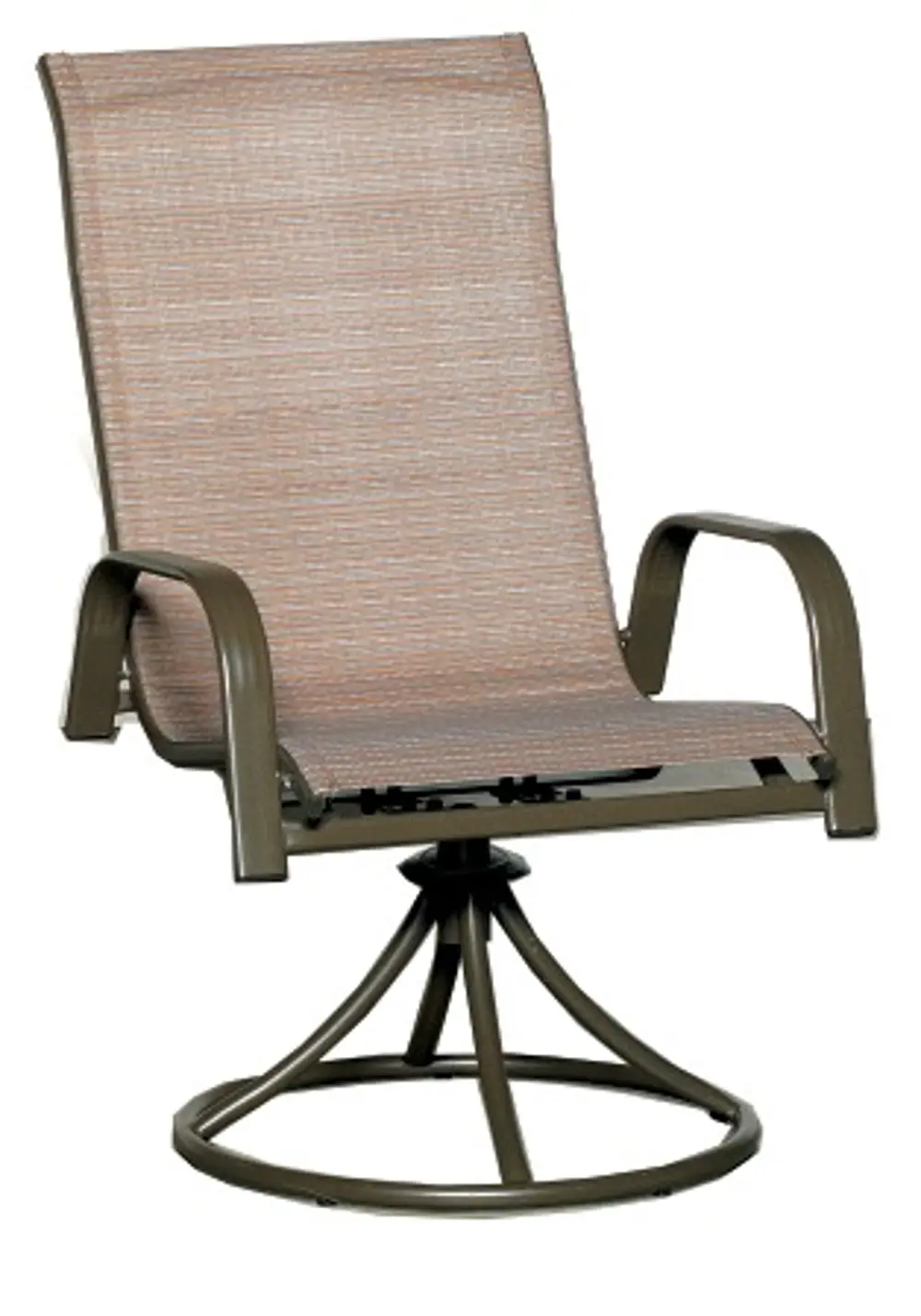 Woven Sling Swivel Patio Dining Chair-1