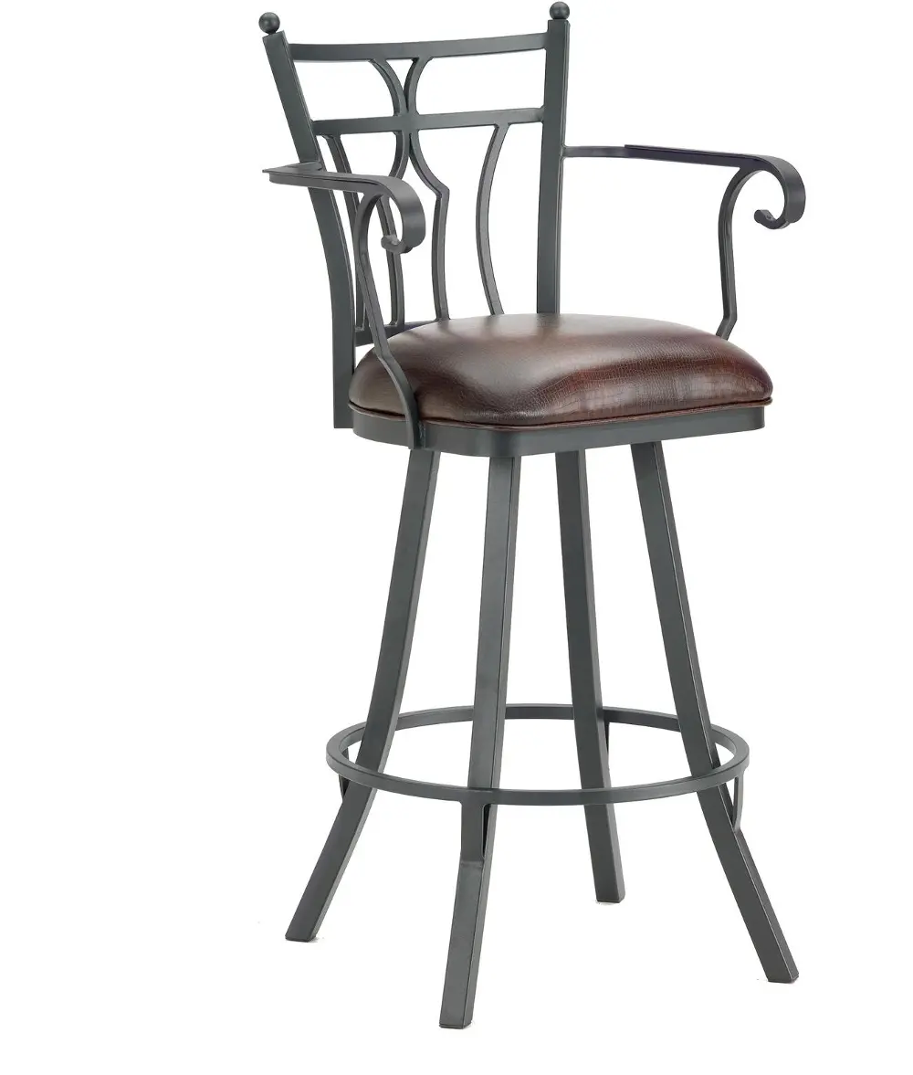 Randle 30 Inch Swivel Bar Stool with Arms-1
