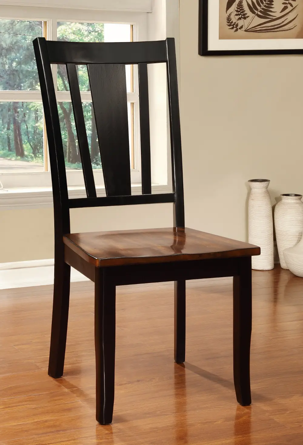 Black and Cherry Dining Room Chair - Dover Collection-1