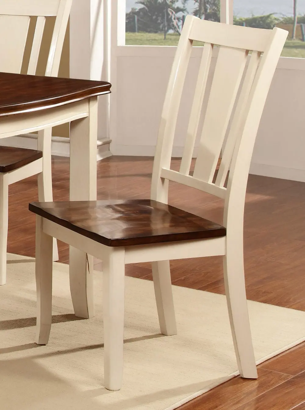 Dover White & Cherry Dining Room Chair-1