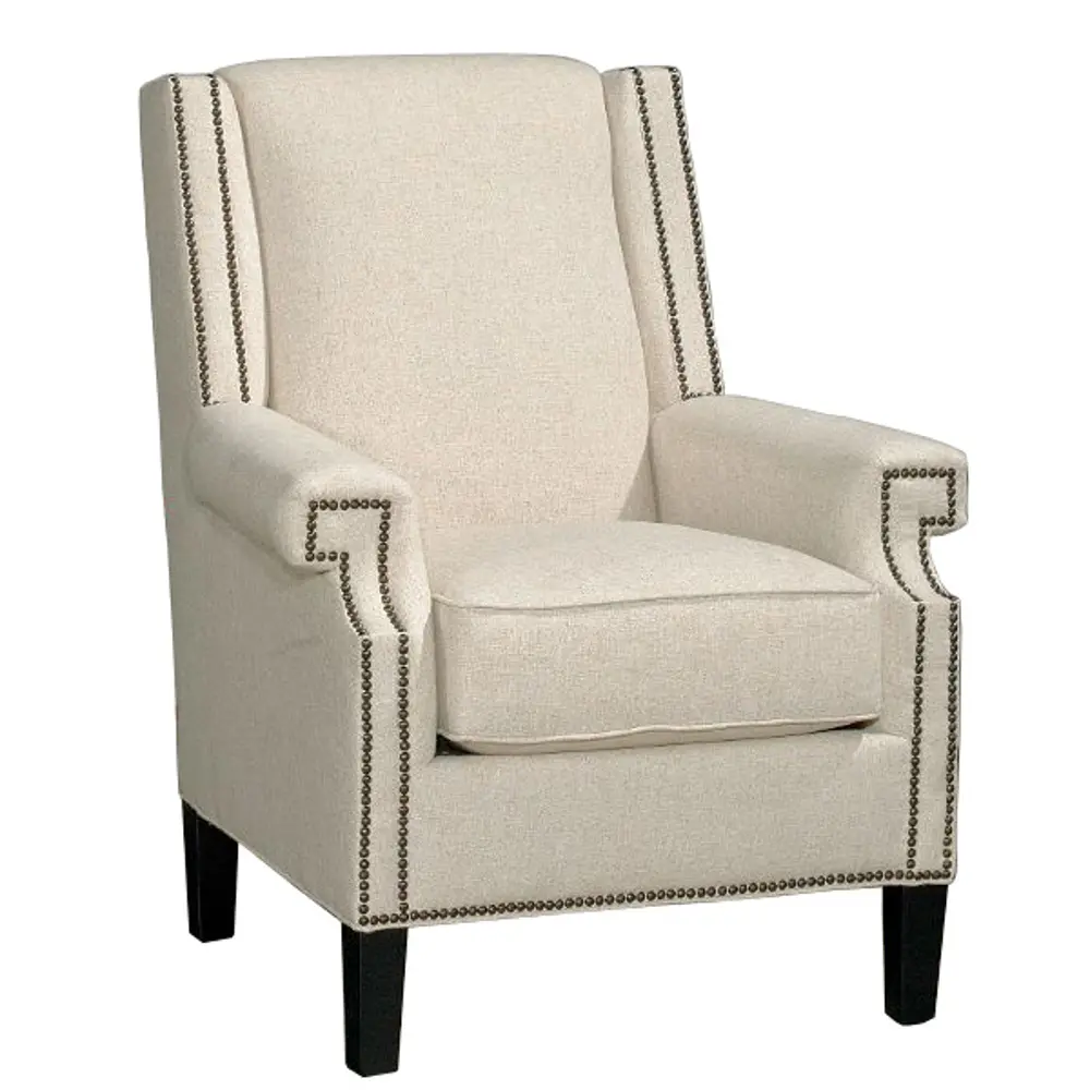 Natural Wingback Accent Chair - Comfortzone Collection-1
