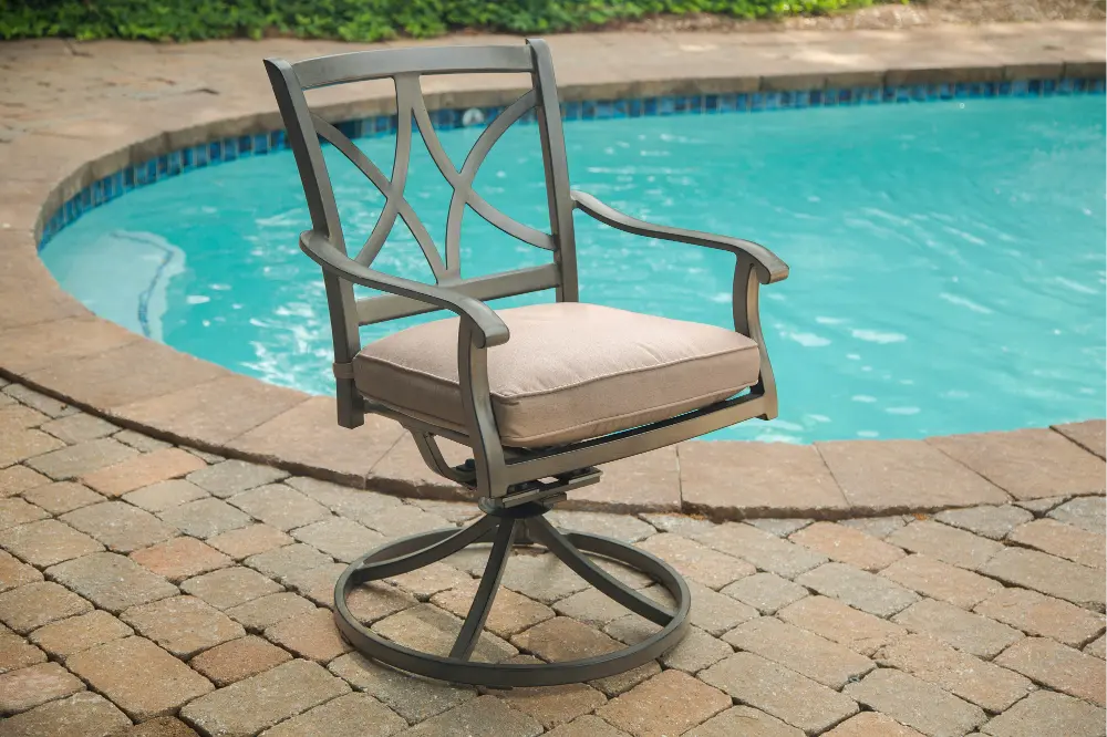 4-AAH04201P03-SWIVEL Davenport Collection Outdoor Patio Swivel Rocker Chair-1