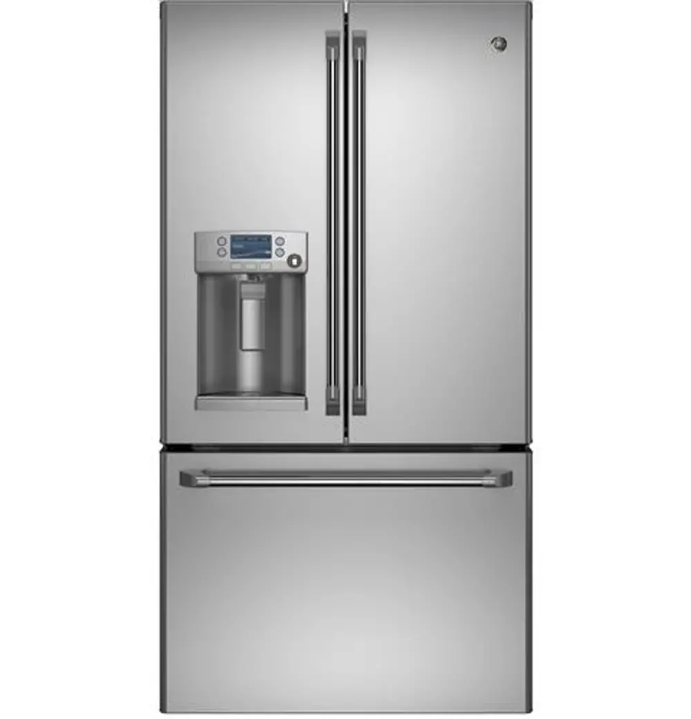 CFE28TSHSS Cafe 27.81 cu. ft. French Door Smart Refrigerator with Hot Water Dispenser - 36 Inch Stainless Steel-1