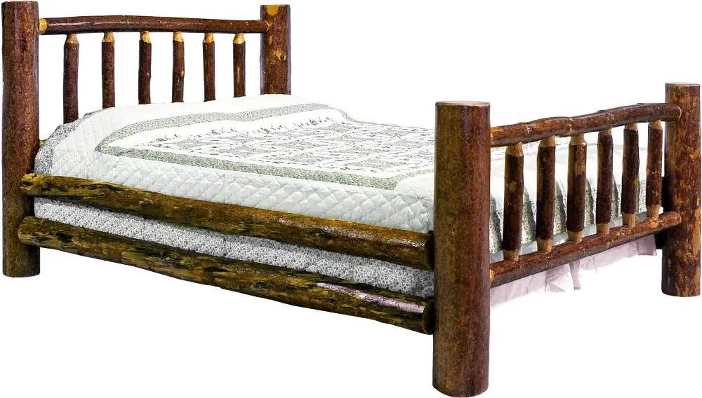 Glacier Country Rustic Log Twin Bed-1