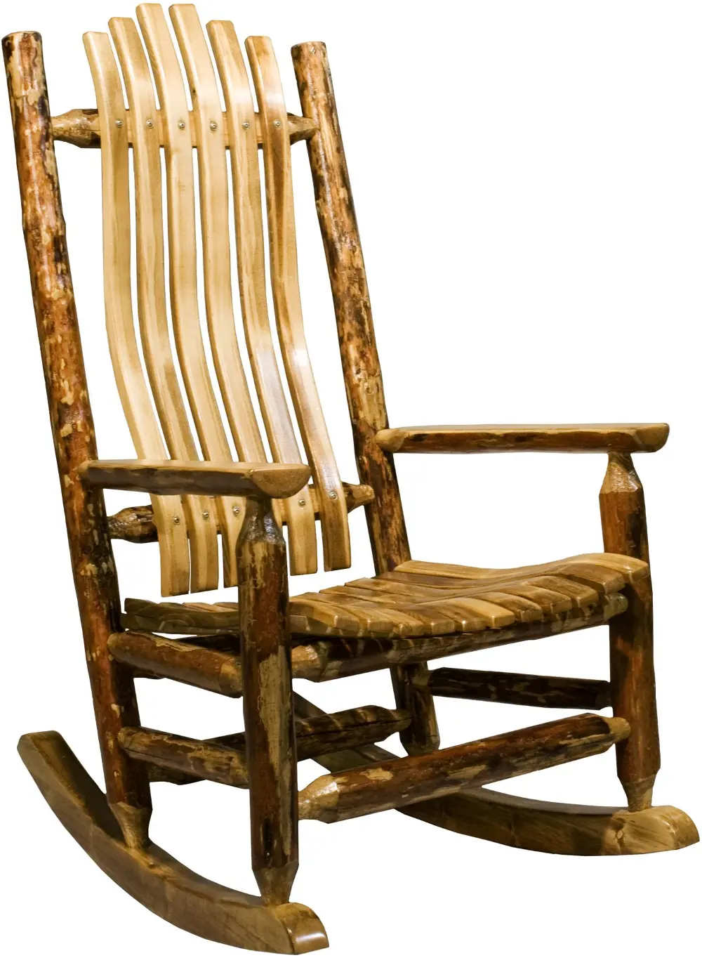 Glacier Country Log Rocking Chair-1