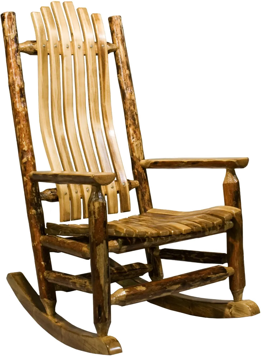 Glacier Country Log Rocking Chair-1